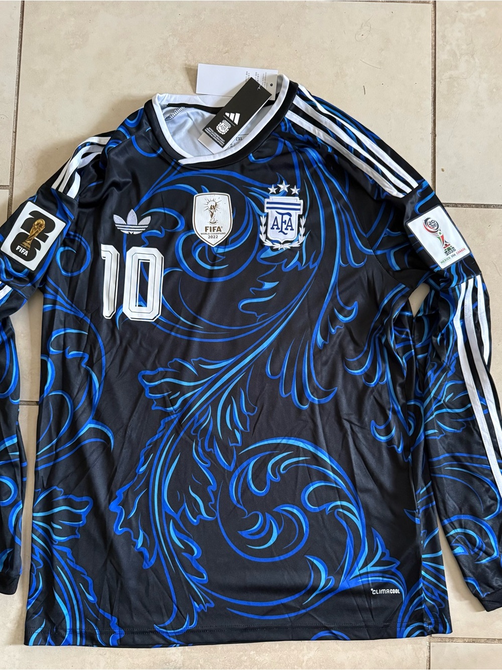 Adidas brand new soccer jersey world cup lionel messi long sleeve soccer jersey